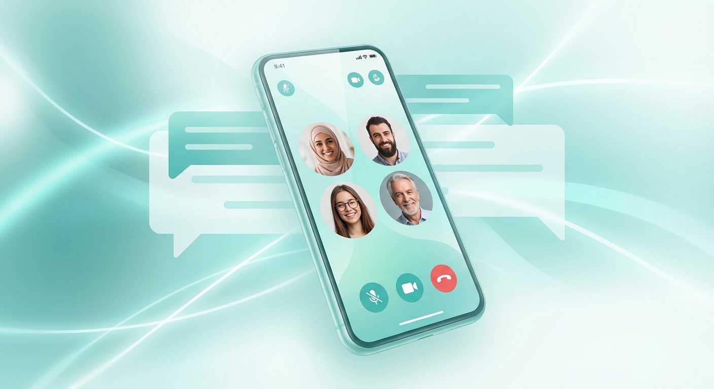 Poqe app interface for chatting with strangers