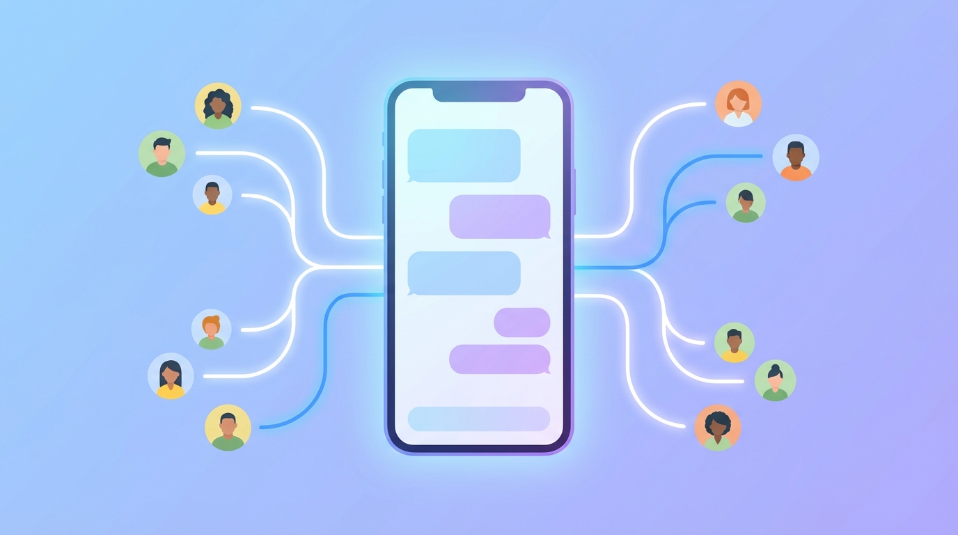 Random text chat interface showing anonymous messaging